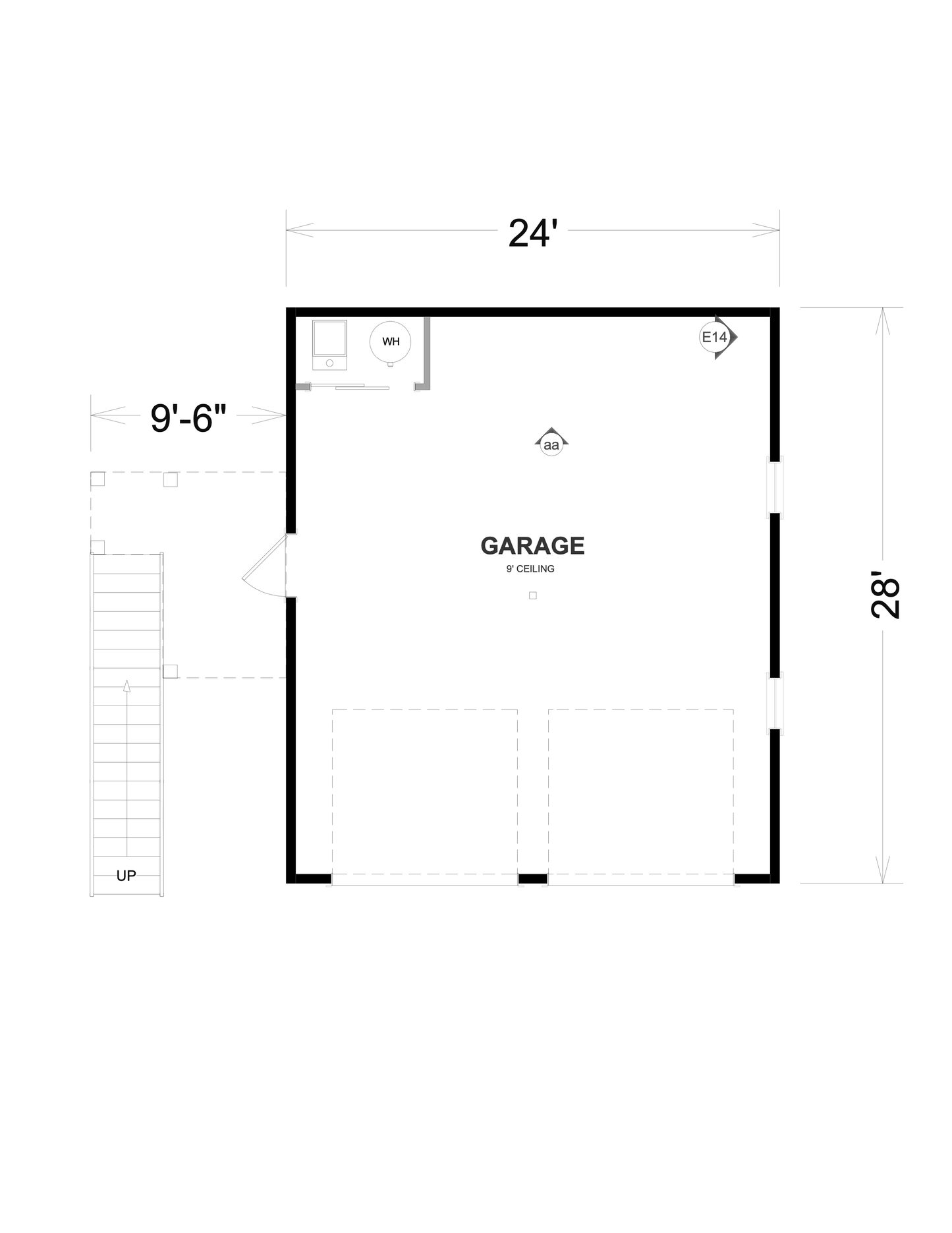 672 Sq. Ft. - Wilbury 24x28 Garage/ADU