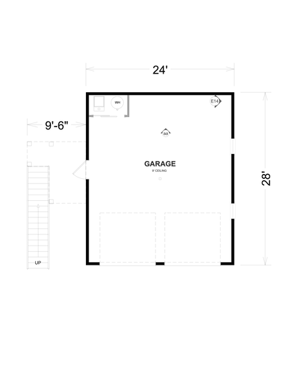 672 Sq. Ft. - Wilbury 24x28 Garage/ADU