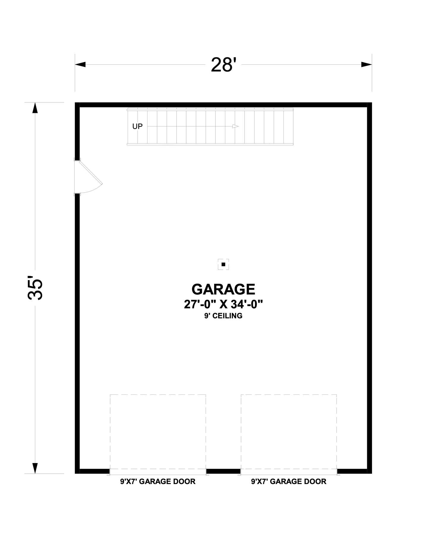 980 Sq. Ft. - Winthrop 35 Garage/ADU Plan