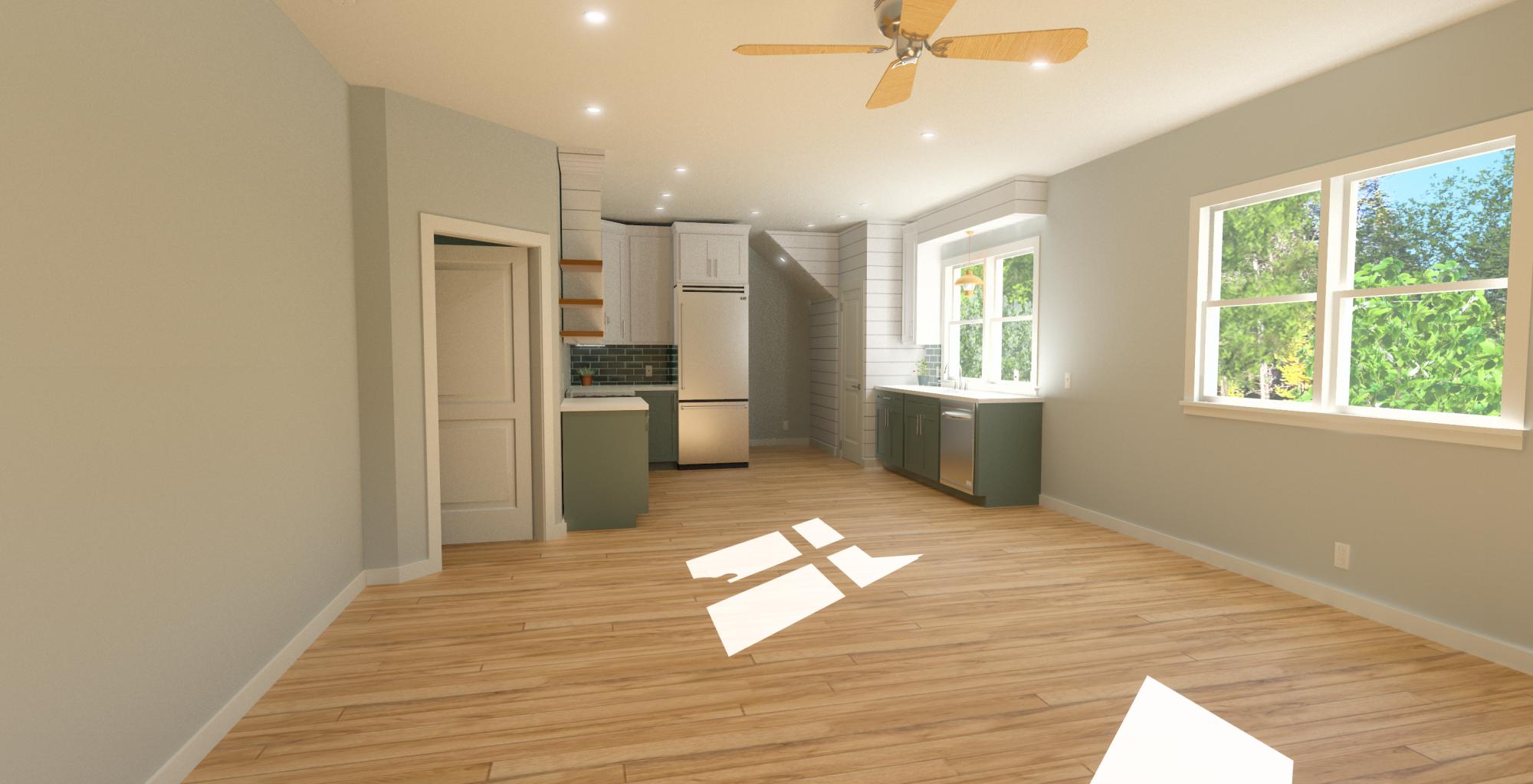Winthrop 35 Enclosed | Garage ADU Plan | 887 Sq Ft | 1BR 1BA
