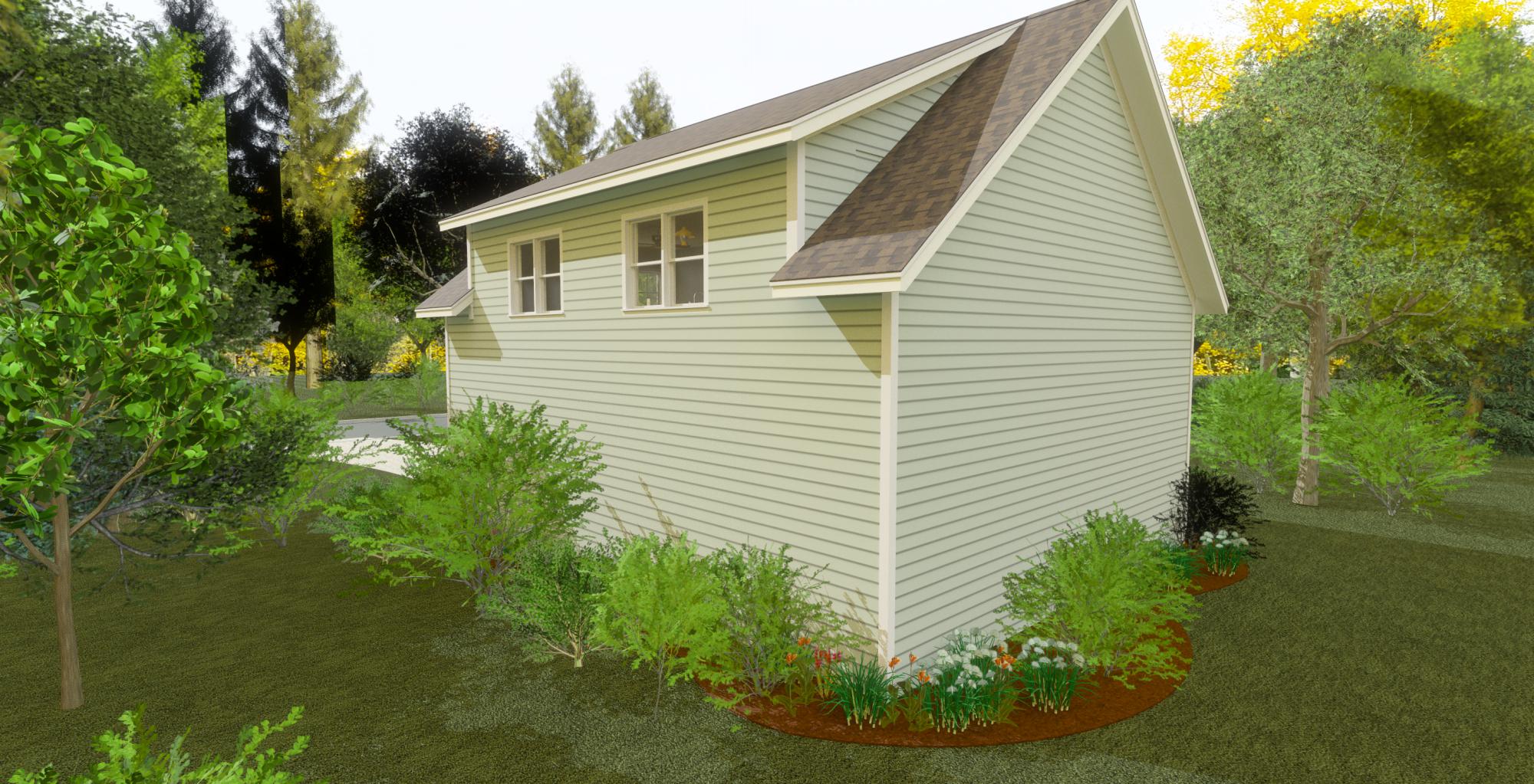 Winthrop 35 Enclosed | Garage ADU Plan | 887 Sq Ft | 1BR 1BA