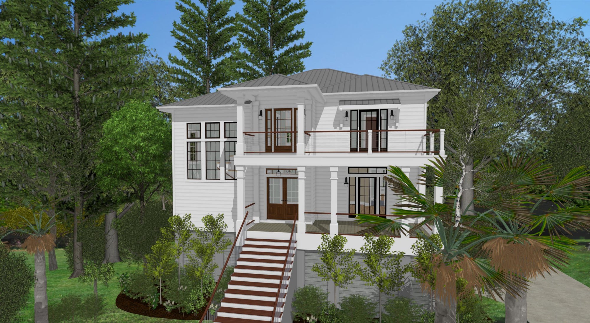 Haddie's Hideaway | Elevated Reverse-Living Coastal House Plan | 3,450 Sq Ft | 4BR 3.5BA