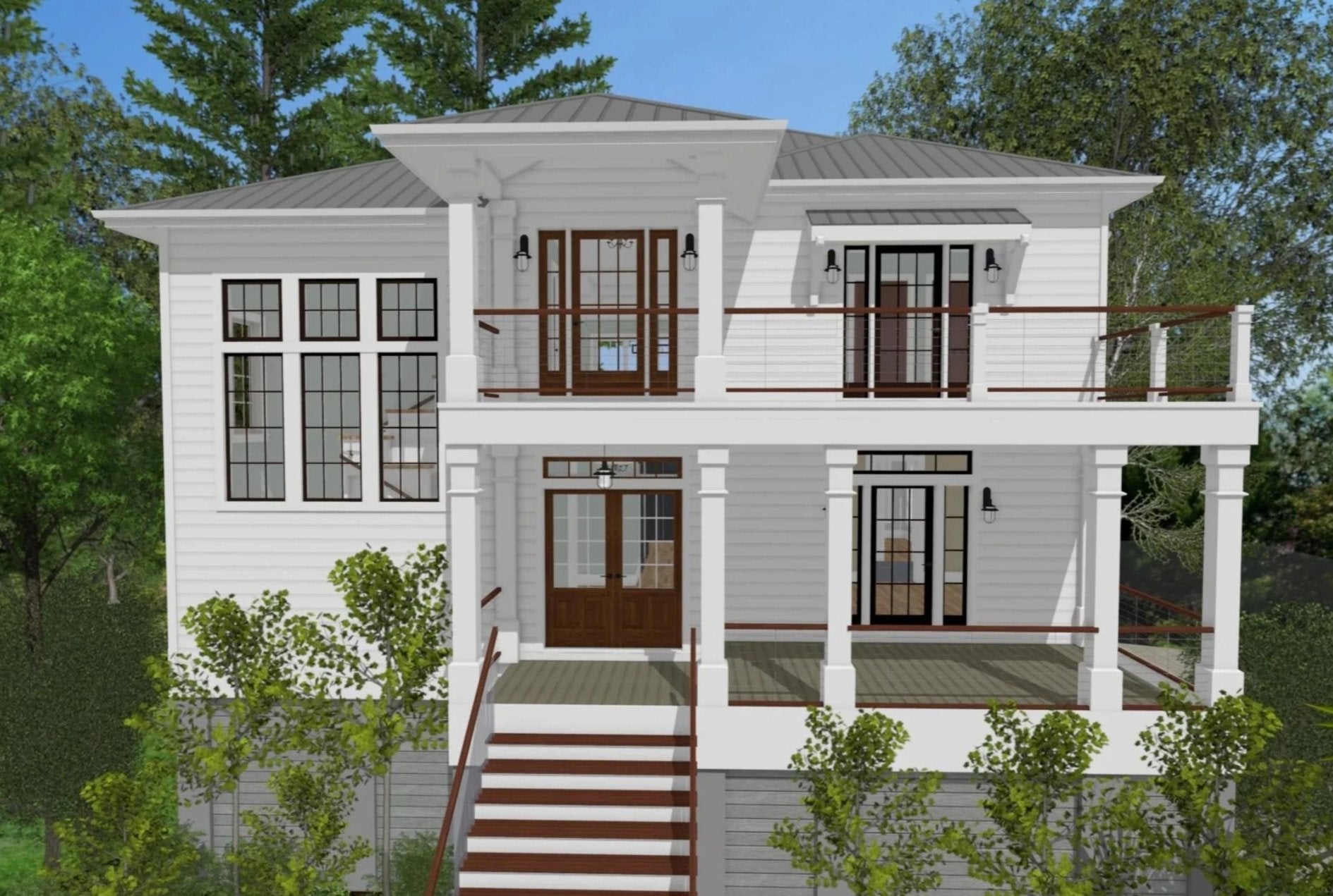 Haddie's Hideaway | Elevated Reverse-Living Coastal House Plan | 3,450 Sq Ft | 4BR 3.5BA