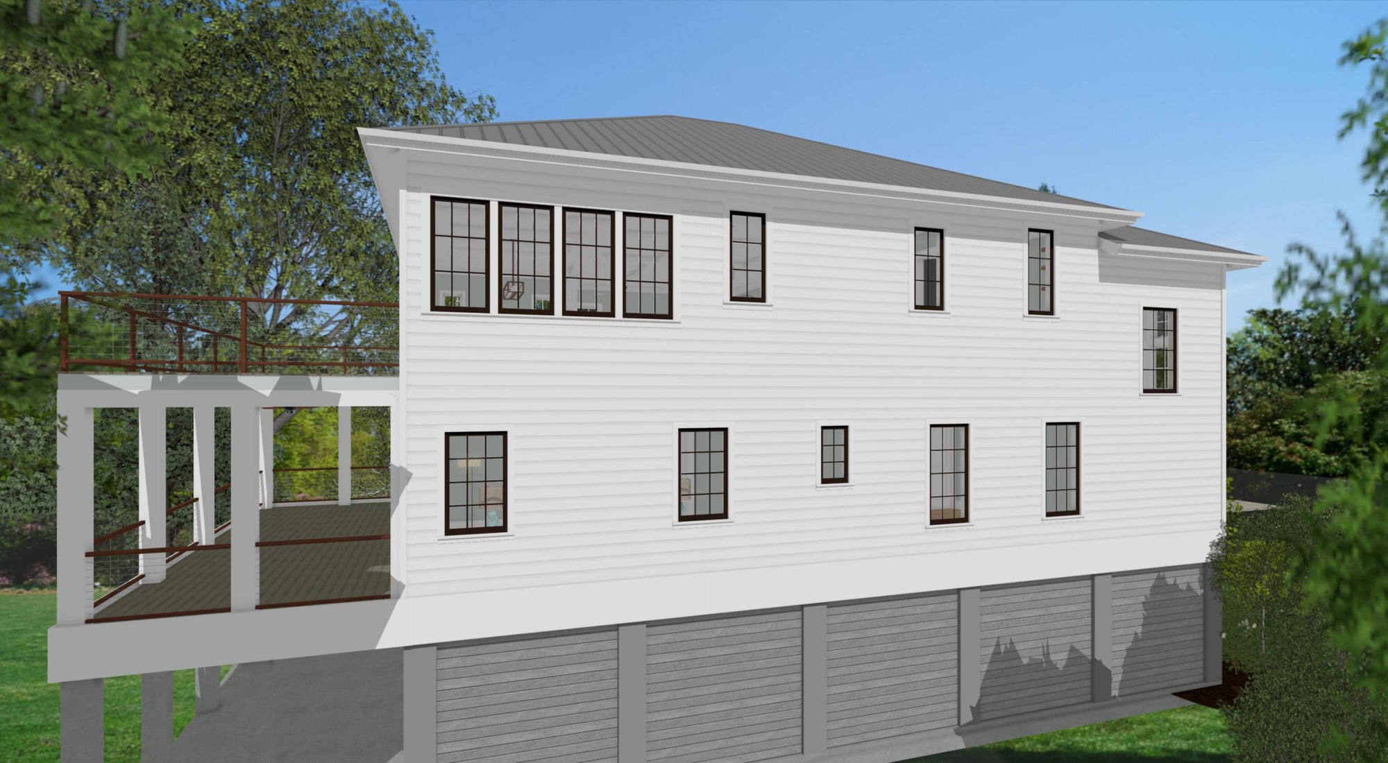 Haddie's Hideaway | Elevated Reverse-Living Coastal House Plan | 3,450 Sq Ft | 4BR 3.5BA