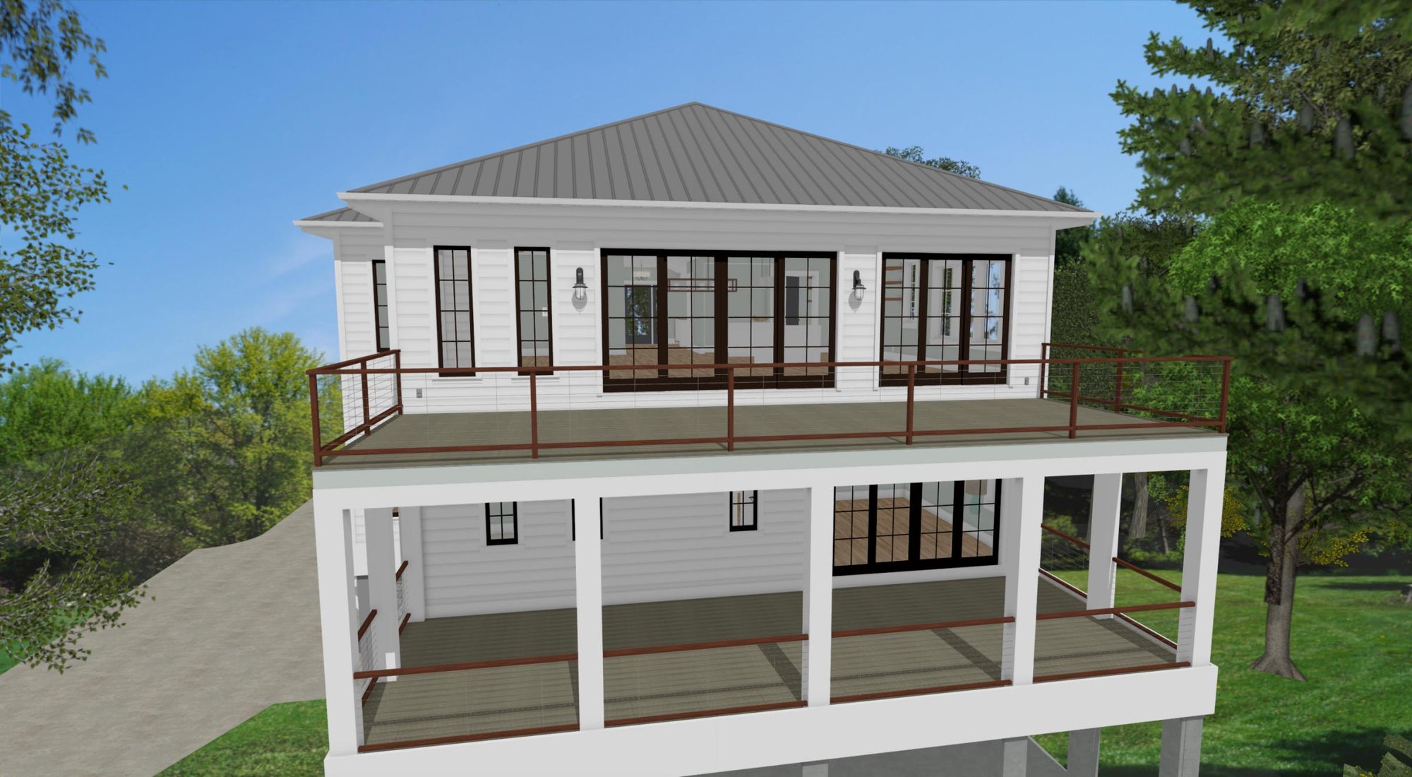 Haddie's Hideaway | Elevated Reverse-Living Coastal House Plan | 3,450 Sq Ft | 4BR 3.5BA