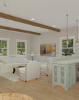 The Green House | Coastal Cottage House Plan | 955 Sq Ft | 2BR 1.5BA