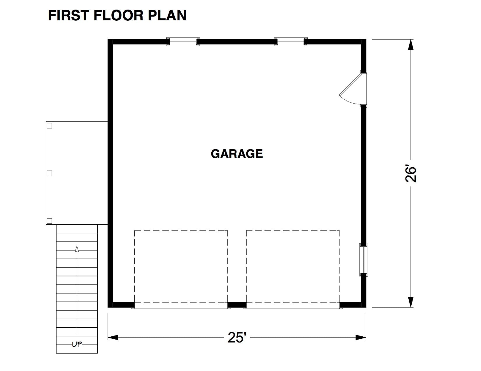 640 Sq. Ft. - Cliffwood Garage/ADU Plan