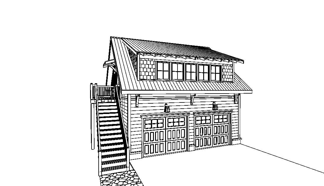 640 Sq. Ft. - Cliffwood Garage/ADU Plan