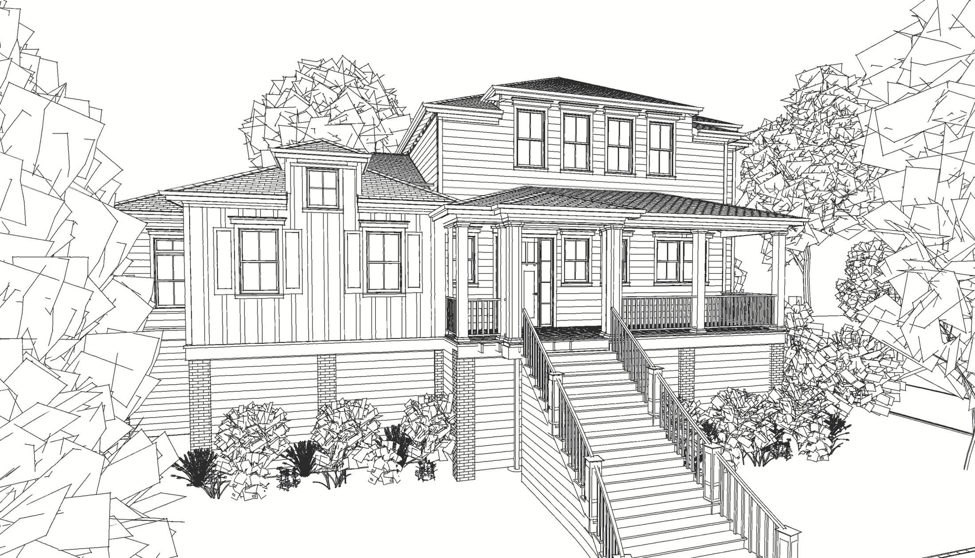 The Cypress | Elevated Low Country Coastal House Plan | 3,115 Sq Ft | 4BR 3.5BA