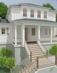 The Cypress | Elevated Low Country Coastal House Plan | 3,115 Sq Ft | 4BR 3.5BA
