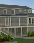 The Heron | Elevated Low Country Coastal House Plan | 3,214 Sq Ft | 4BR 3.5BA
