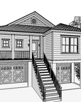 The Holly | Elevated Narrow-Lot Coastal House Plan | 1,495 Sq Ft | 3BR 2.5BA