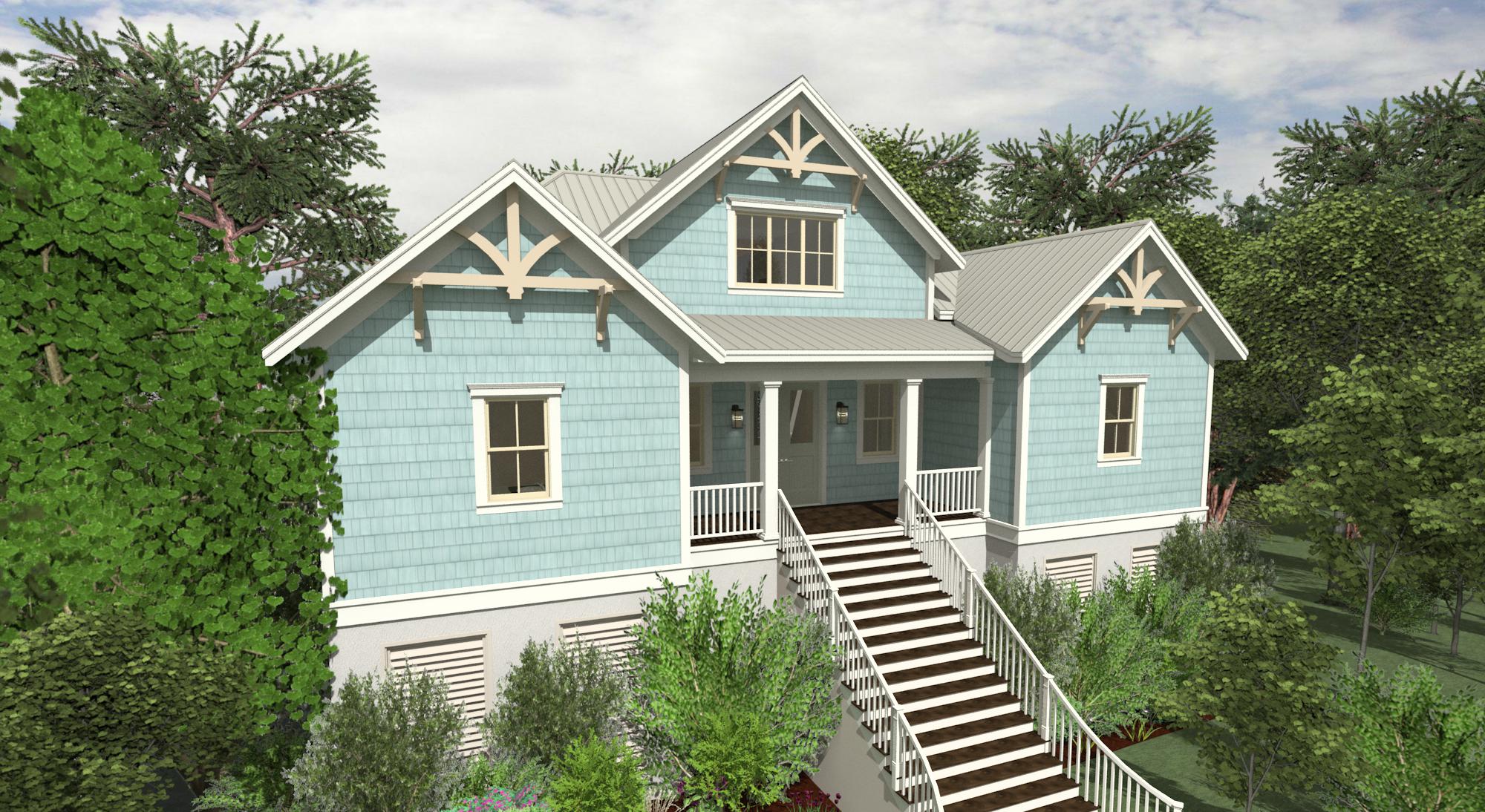 The Quinn | Elevated Coastal Country House Plan | 2,343 Sq Ft | 3BR 3.5BA