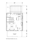 The Yellow House | Compact Cottage House Plan | 840 Sq Ft | 1BR 1.5BA